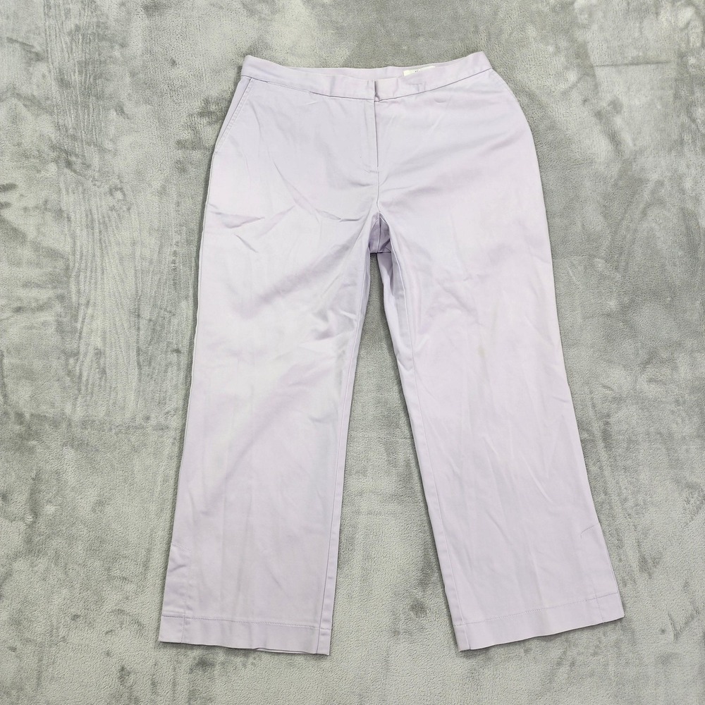 Callaway Golf Pants Women 6 Purple Capri Crop Twill Stretch Sports Casual Preppy